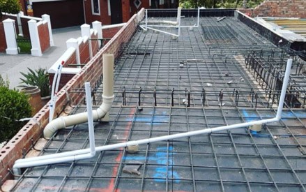 sewerage line installation