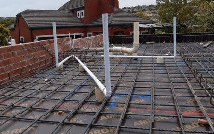 sewerage line installation