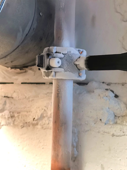 pipe-freezing blocked pipe camera inspection